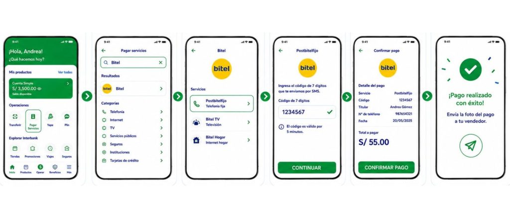 Cómo pagar recibo Bitel Hogar con Interbank paso a paso