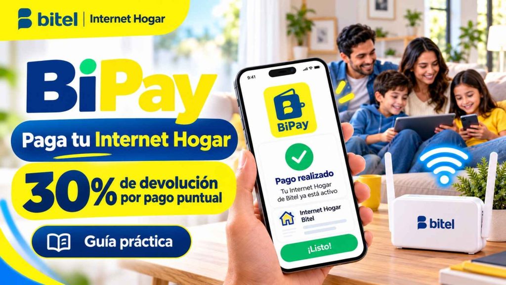 BiPay Bitel Internet Hogar 30% devolución