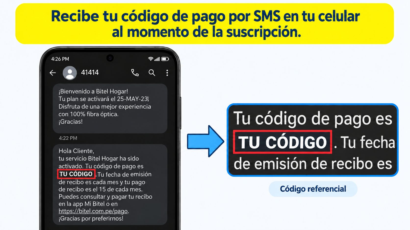 como saber mi codigo de pago de bitel hogar